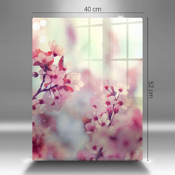 Cutting board Spring pink flowers