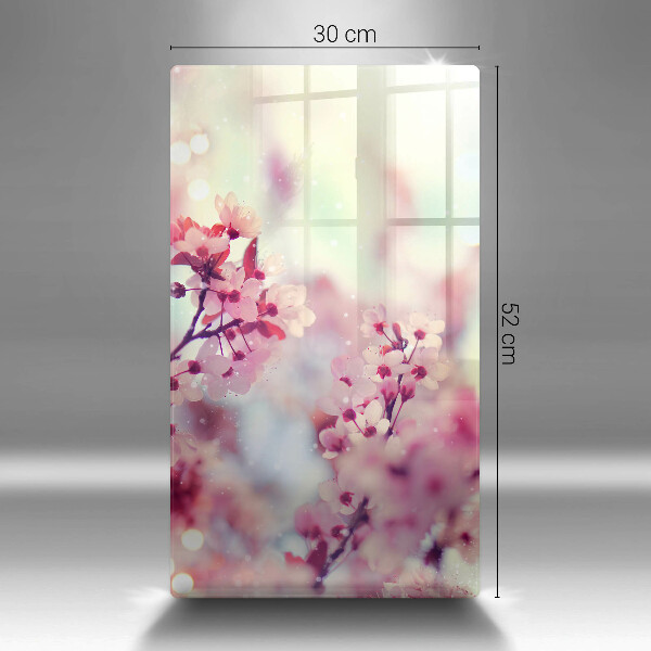 Cutting board Spring pink flowers