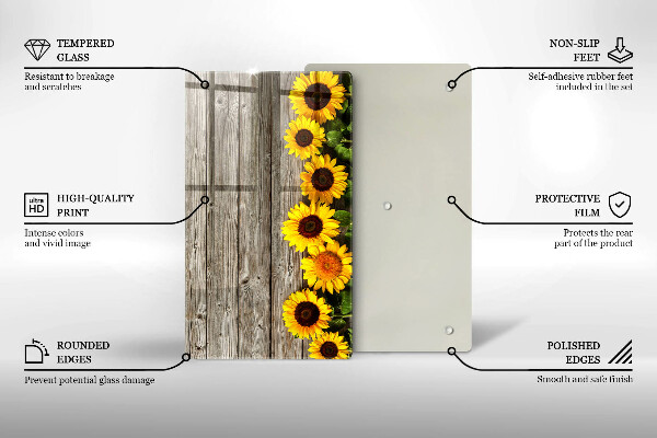 Cutting board Sunflowers on the boards