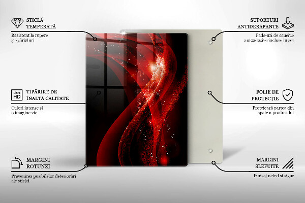 Cutting board Abstraction brown lines