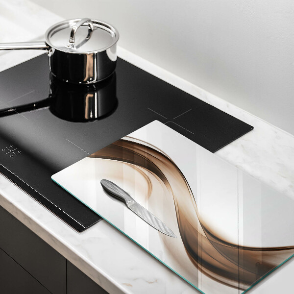 Cutting board Abstraction brown lines