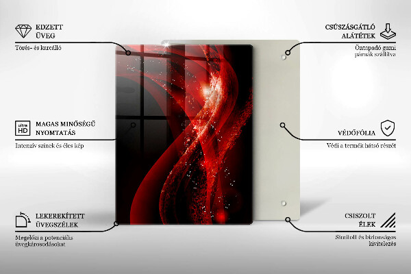 Cutting board Abstraction brown lines