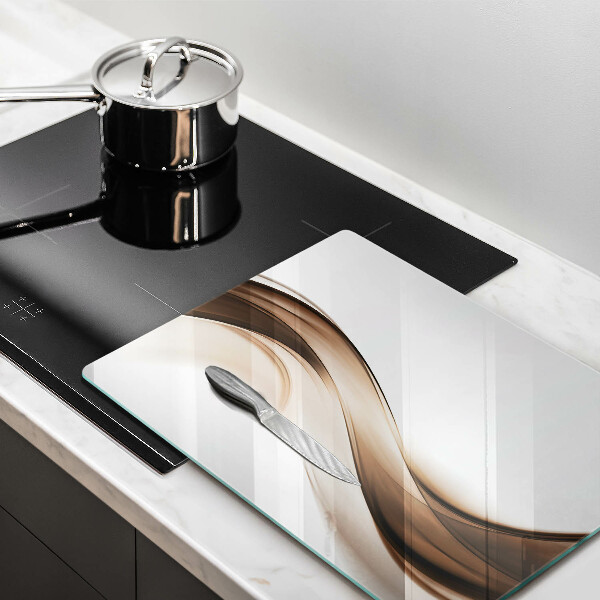 Cutting board Abstraction brown lines