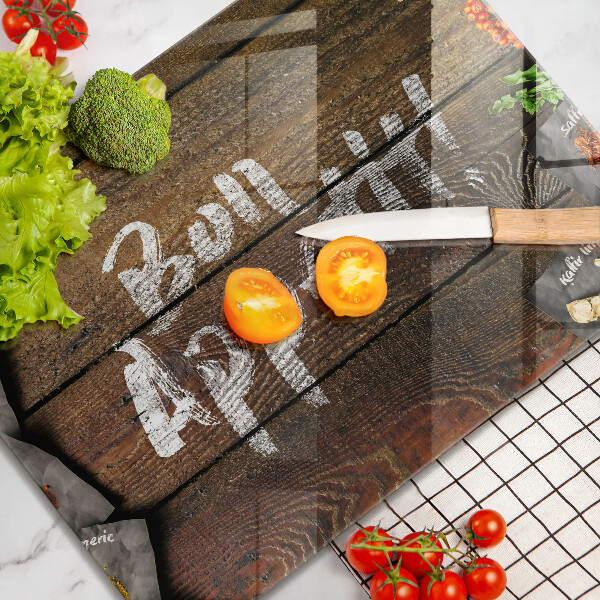Chopping board Boards inscription Bon Appetit