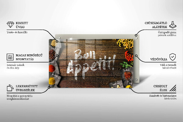 Chopping board Boards inscription Bon Appetit