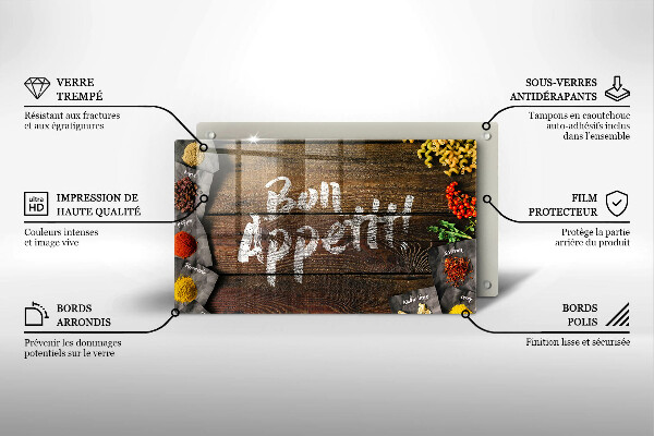 Chopping board Boards inscription Bon Appetit