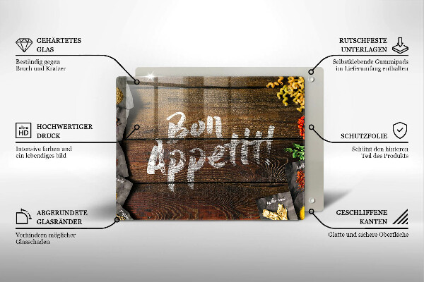 Chopping board Boards inscription Bon Appetit