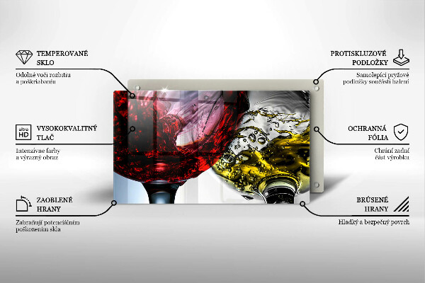 Chopping board Wine glasses