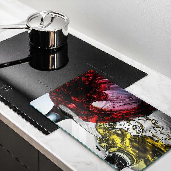 Chopping board Wine glasses