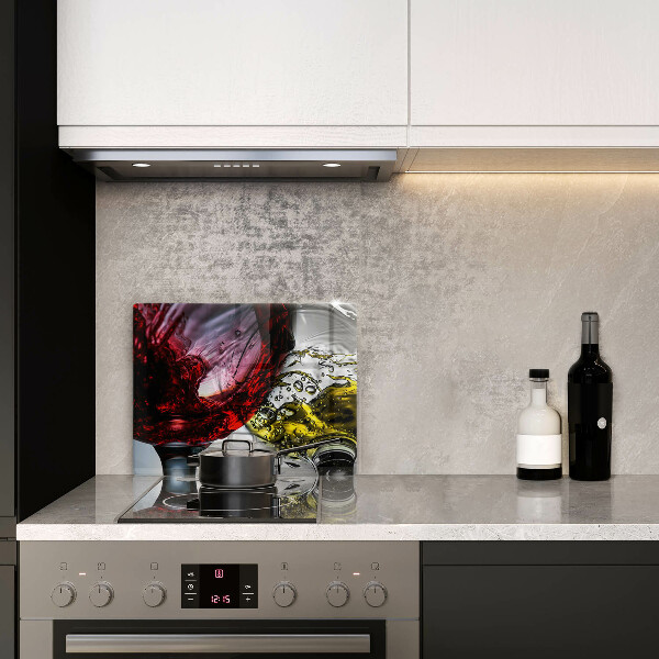 Chopping board Wine glasses