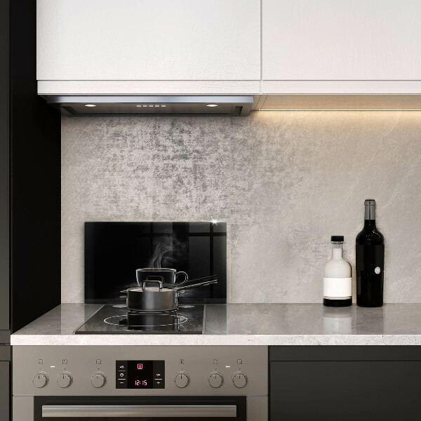 Chopping board Hot cup of coffee