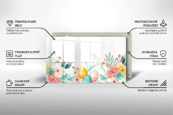 Chopping board Easter eggs