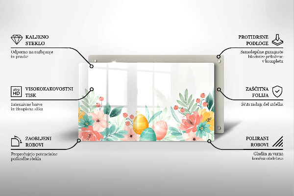 Chopping board Easter eggs