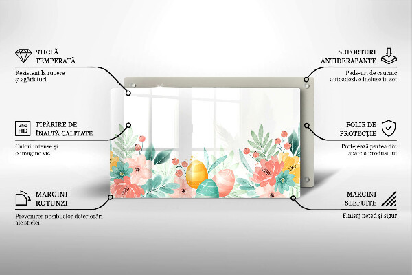 Chopping board Easter eggs