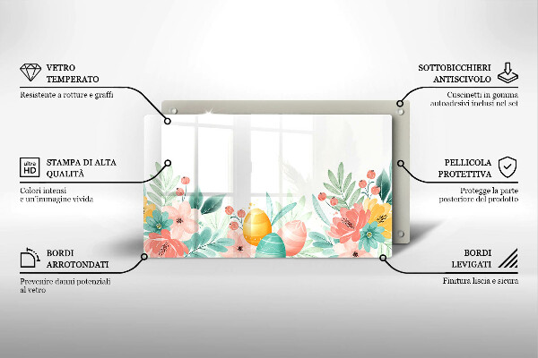 Chopping board Easter eggs