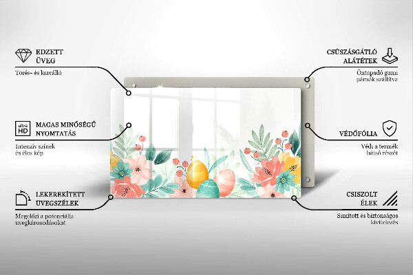 Chopping board Easter eggs