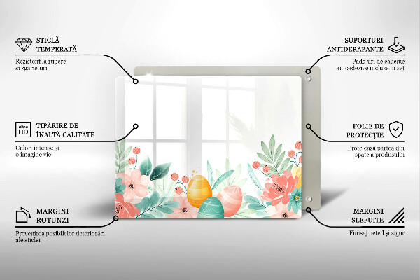 Chopping board Easter eggs