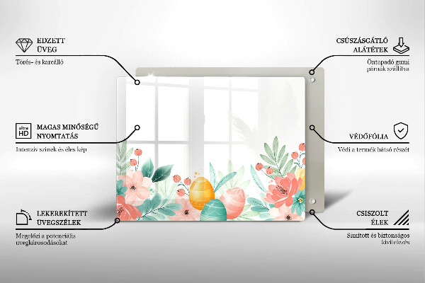 Chopping board Easter eggs