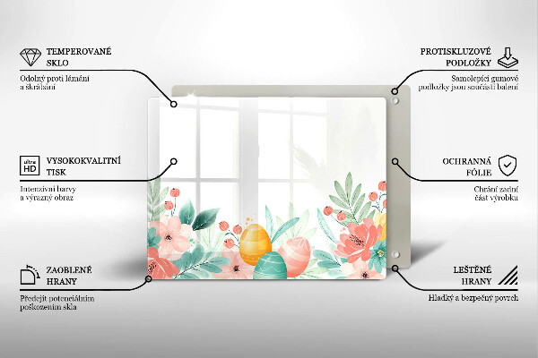 Chopping board Easter eggs