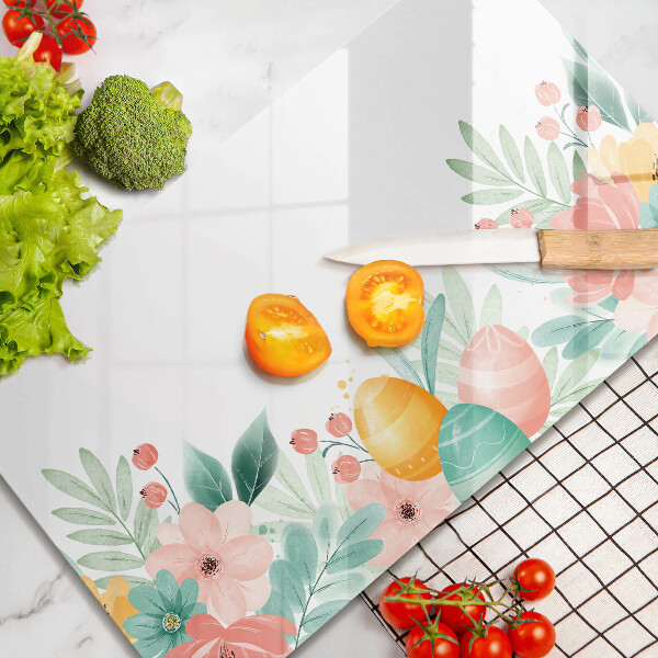 Chopping board Easter eggs