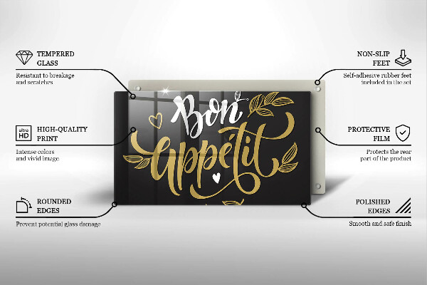 Chopping board The inscription Bon Appetit