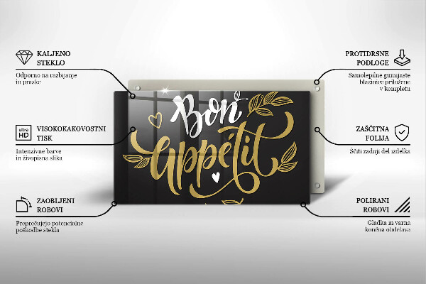 Chopping board The inscription Bon Appetit