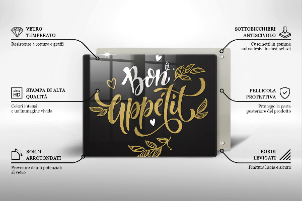 Chopping board The inscription Bon Appetit