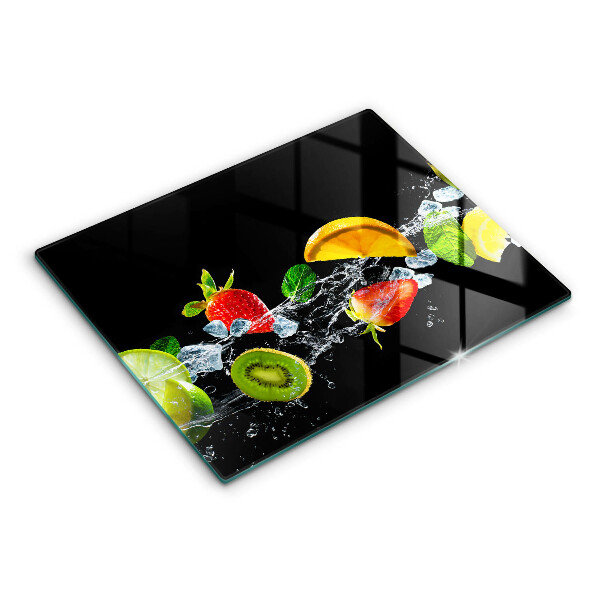 Chopping board Fruits in water