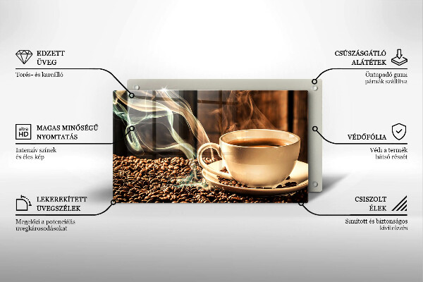 Chopping board Cup and coffee beans