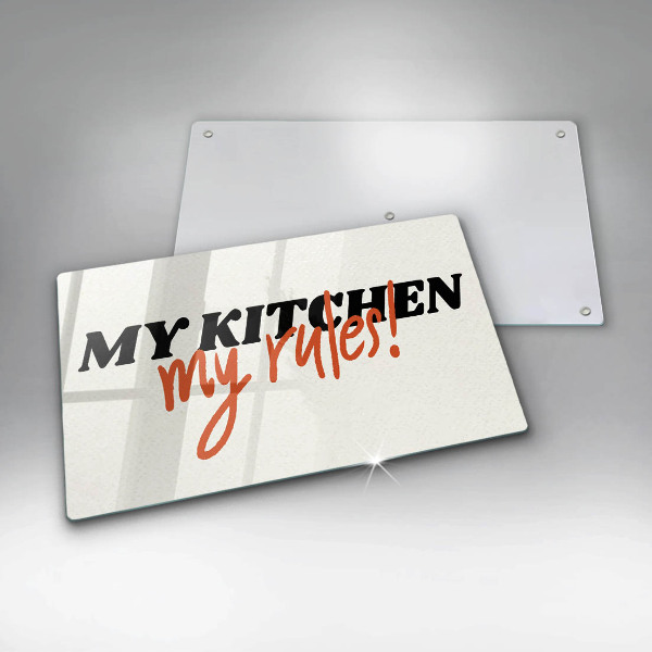 Chopping board The inscription My Kitchen My Rules