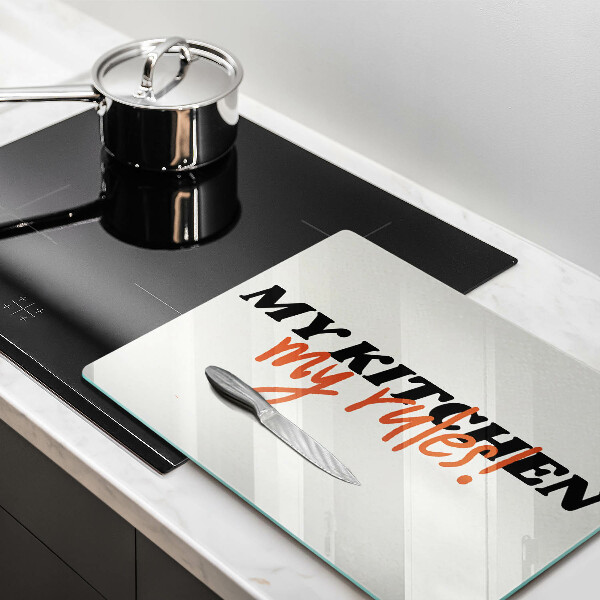 Chopping board The inscription My Kitchen My Rules