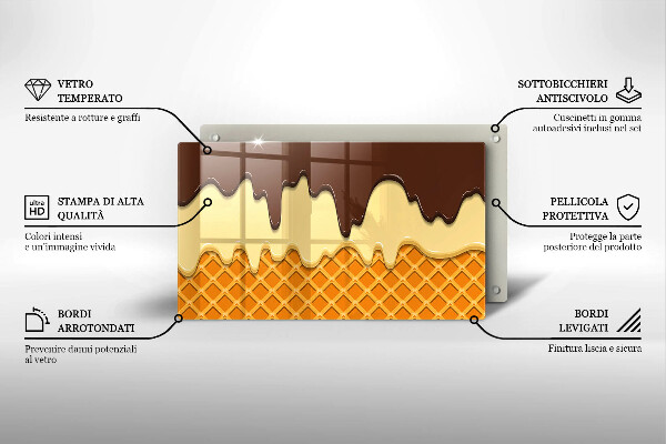 Chopping board Illustration of ice cream