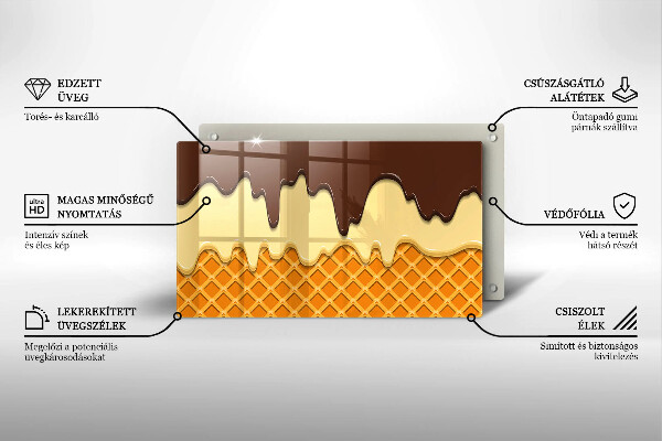 Chopping board Illustration of ice cream
