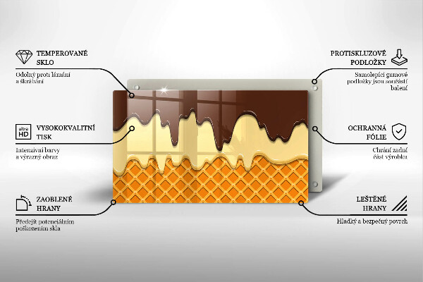 Chopping board Illustration of ice cream