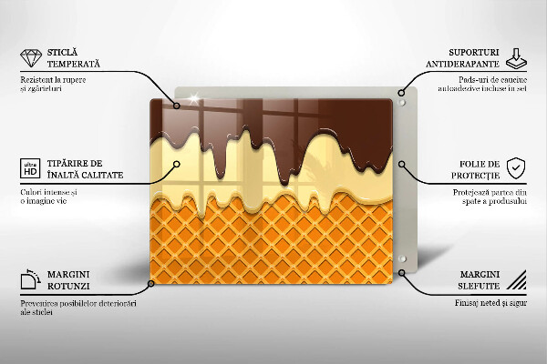 Chopping board Illustration of ice cream