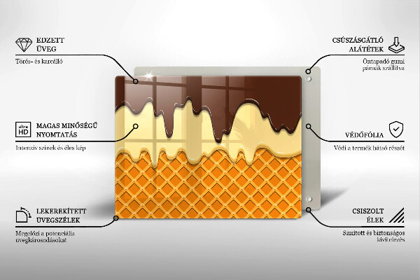 Chopping board Illustration of ice cream