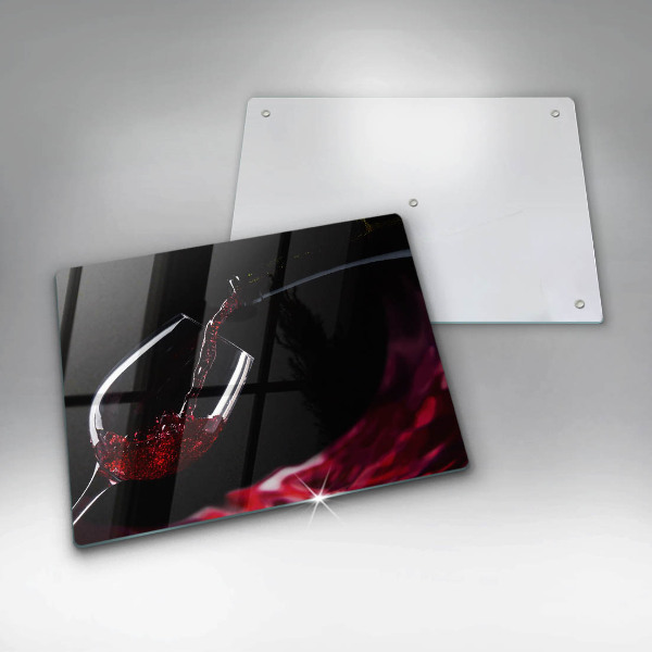 Chopping board Red wine glass