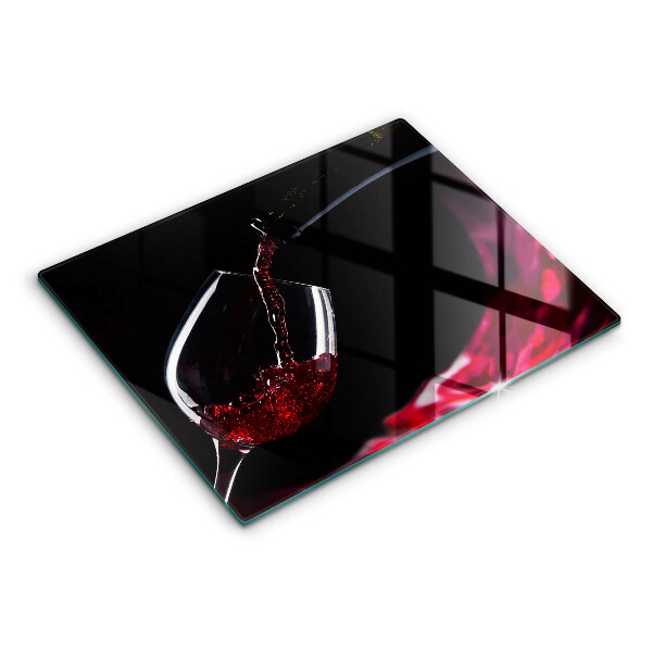 Chopping board Red wine glass