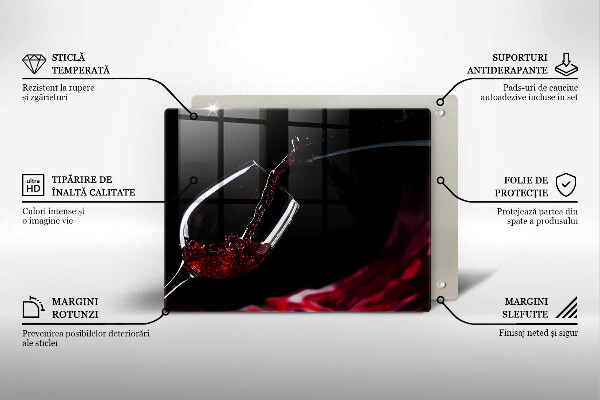 Chopping board Red wine glass