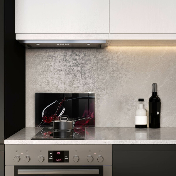 Chopping board Red wine glass