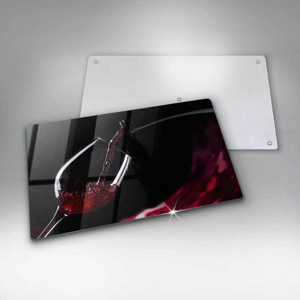 Chopping board Red wine glass