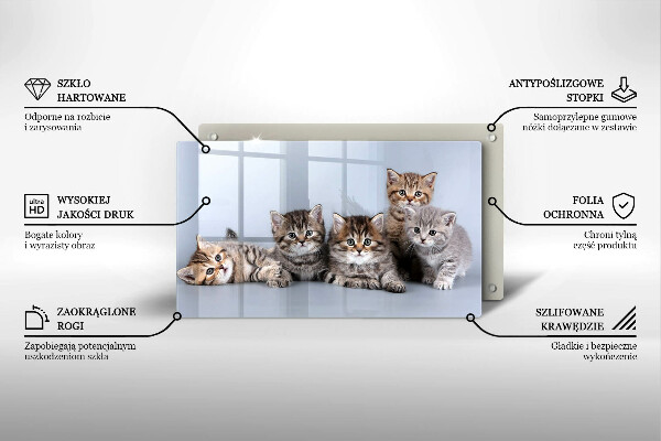 Chopping board Sweet small cats