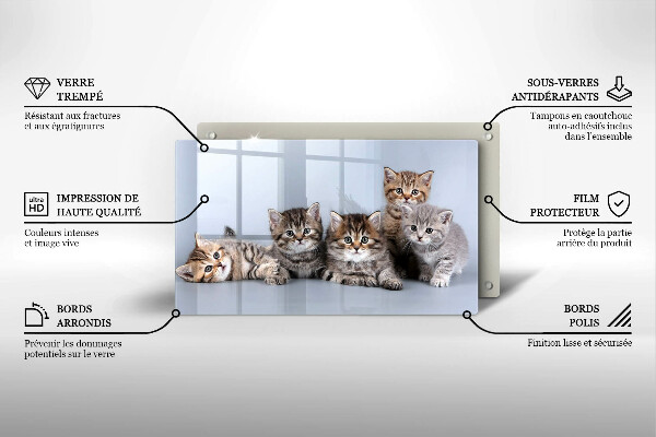 Chopping board Sweet small cats