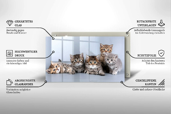 Chopping board Sweet small cats