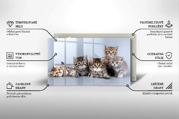 Chopping board Sweet small cats