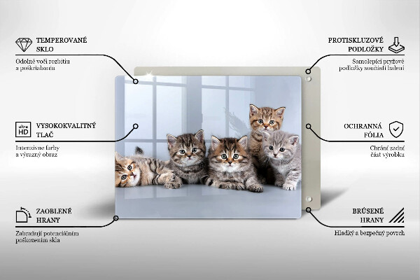 Chopping board Sweet small cats