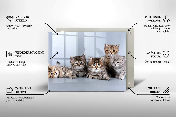 Chopping board Sweet small cats