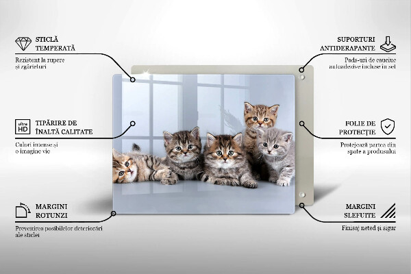 Chopping board Sweet small cats