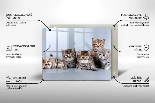 Chopping board Sweet small cats