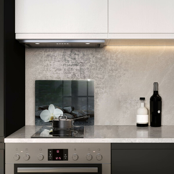 Chopping board White flower stones Zen